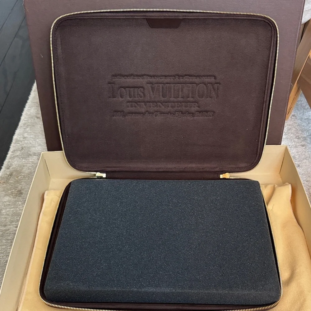 Louis Vuitton Dark Brown Checkered Laptop Bag